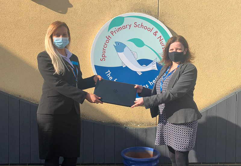GOOD CARE NEWS: Bluebird Care franchise donates laptops to local school