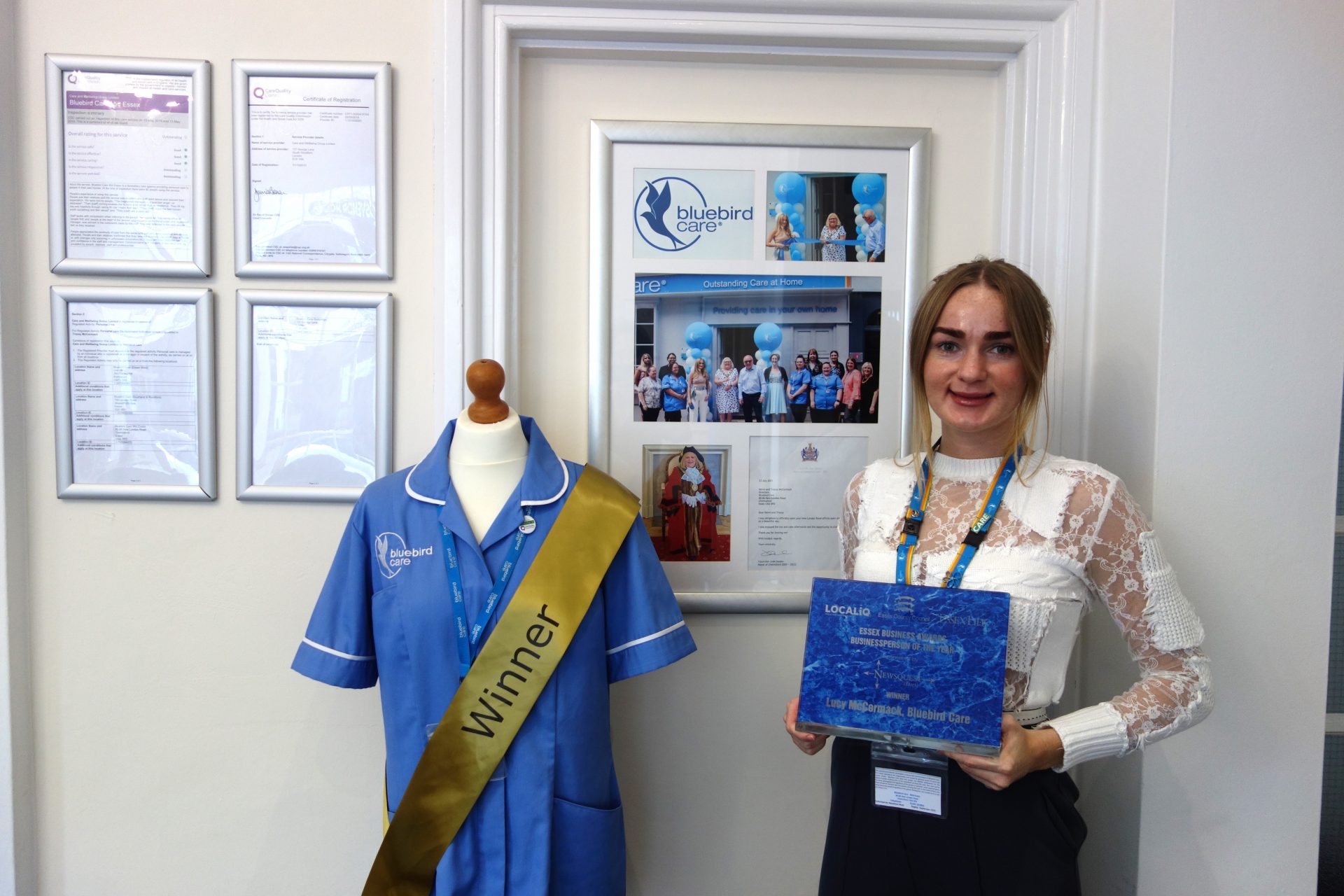 Bluebird Care employee crowned Businessperson of the Year at local awards